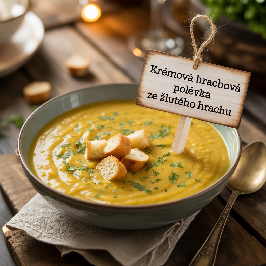 Krémová hrachová polévka